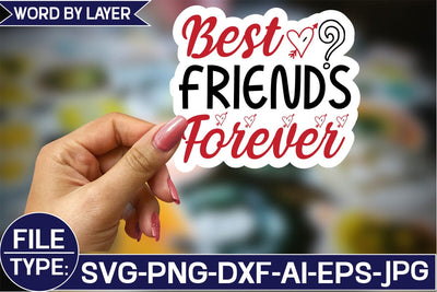 Best Friends Forever Sticker SVG Design SVG Studio Innate 