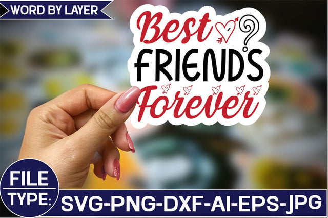 Best Friends Forever Sticker SVG Design SVG Studio Innate 