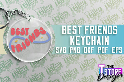 Best Friends Keychain | Funny Quotes SVG | Friendship SVG | Besties Design SVG The T Store Design 