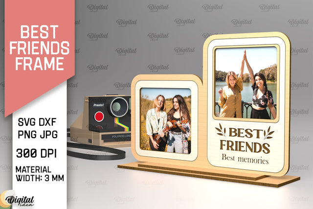 Best Friends Photo Frame Laser Cut. Friends Photo Frame SVG SVG Evgenyia Guschina 