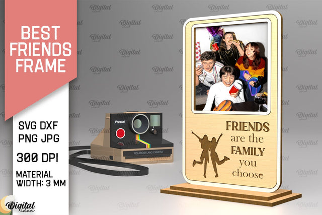 Best Friends Photo Frame Laser Cut. Friends Photo Frame SVG SVG Evgenyia Guschina 
