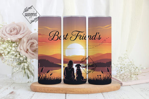 Best Friends Sunset Landscape Tumbler Sublimation sassyprint 
