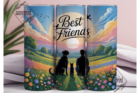 Best Friends Sunset View 20oz Tumbler Sublimation sassyprint 