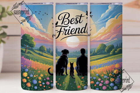 Best Friends Sunset View 20oz Tumbler Sublimation sassyprint 
