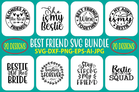 Best Friends SVG Bundle SVG Syaman 