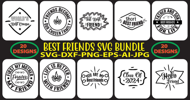BEST-FRIENDS-SVG-BUNDLE SVG Syaman 