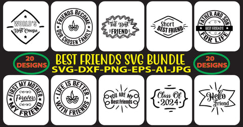 BEST-FRIENDS-SVG-BUNDLE SVG Syaman 