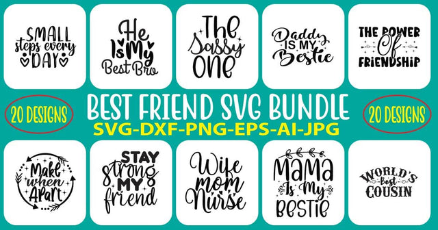 Best Friends SVG Bundle SVG Syaman 