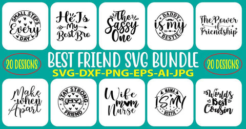 Best Friends SVG Bundle SVG Syaman 
