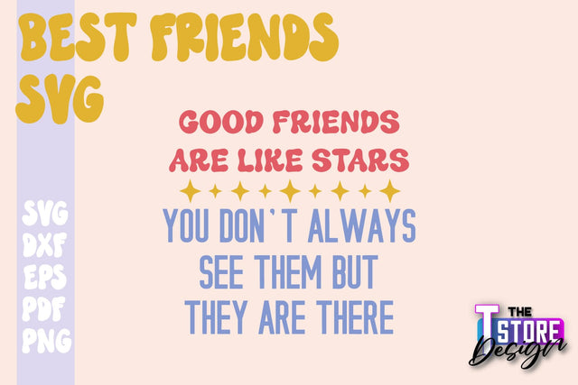 Best Friends SVG | Funny Quotes SVG | Friendship SVG | Besties Design v.1 SVG The T Store Design 