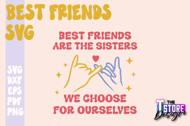 Best Friends SVG | Funny Quotes SVG | Friendship SVG | Besties Design v.1 SVG The T Store Design 