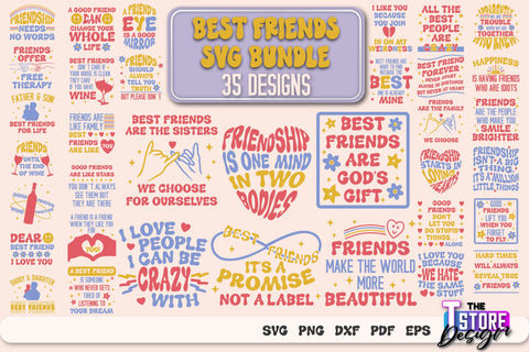 Best Friends SVG | Funny Quotes SVG | Friendship SVG | Besties Design v.1 SVG The T Store Design 