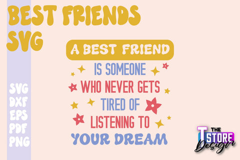 Best Friends SVG | Funny Quotes SVG | Friendship SVG | Besties Design v.1 SVG The T Store Design 