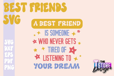 Best Friends SVG | Funny Quotes SVG | Friendship SVG | Besties Design v.1 SVG The T Store Design 