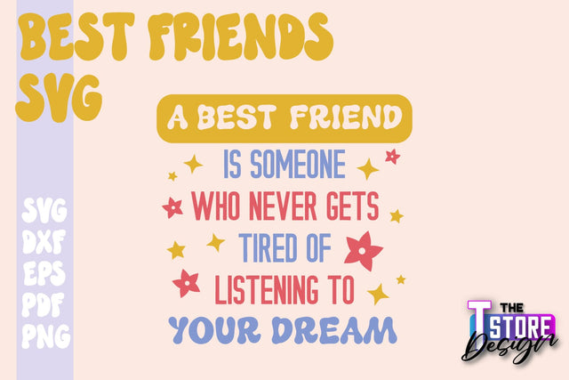 Best Friends SVG | Funny Quotes SVG | Friendship SVG | Besties Design v.1 SVG The T Store Design 