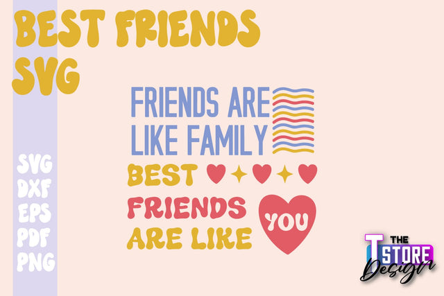 Best Friends SVG | Funny Quotes SVG | Friendship SVG | Besties Design v.1 SVG The T Store Design 