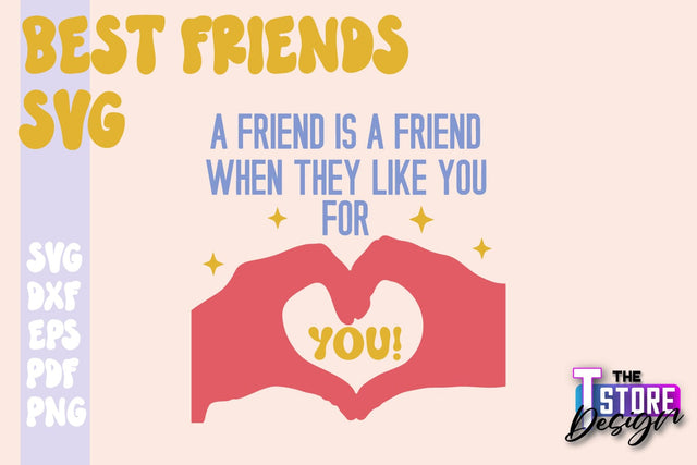 Best Friends SVG | Funny Quotes SVG | Friendship SVG | Besties Design v.1 SVG The T Store Design 