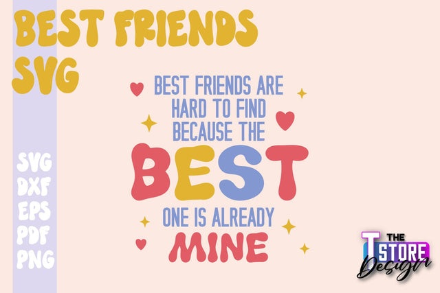 Best Friends SVG | Funny Quotes SVG | Friendship SVG | Besties Design v.1 SVG The T Store Design 