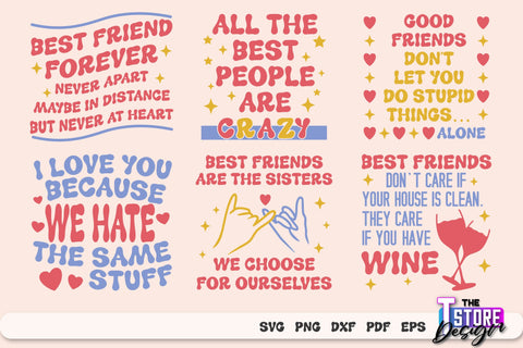 Best Friends SVG | Funny Quotes SVG | Friendship SVG | Besties Design v.1 SVG The T Store Design 