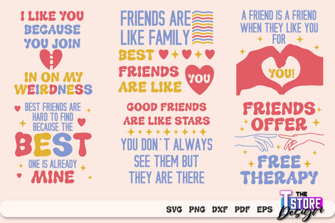 Best Friends SVG | Funny Quotes SVG | Friendship SVG | Besties Design v.1 SVG The T Store Design 