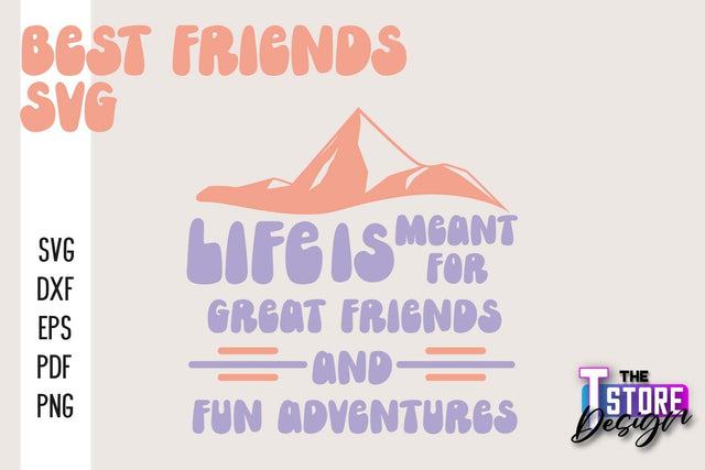 Best Friends SVG | Funny Quotes SVG | Friendship SVG | Besties Design v.2 SVG The T Store Design 