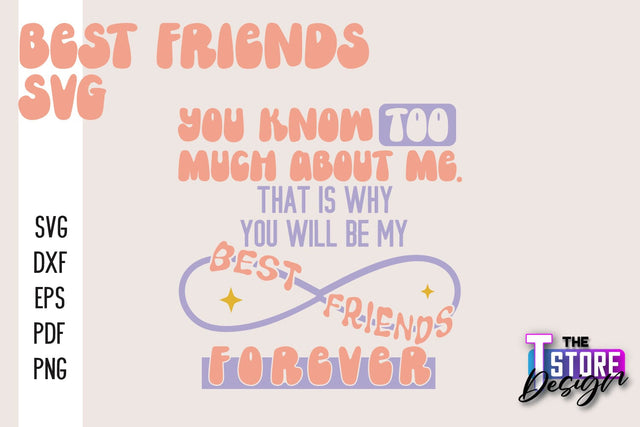 Best Friends SVG | Funny Quotes SVG | Friendship SVG | Besties Design v.2 SVG The T Store Design 