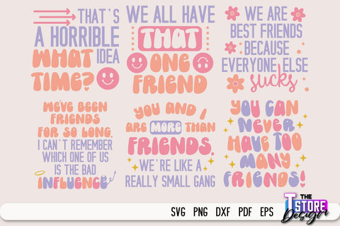 Best Friends SVG | Funny Quotes SVG | Friendship SVG | Besties Design v.2 SVG The T Store Design 