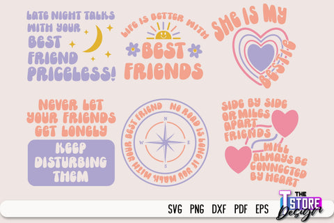 Best Friends SVG | Funny Quotes SVG | Friendship SVG | Besties Design v.2 SVG The T Store Design 