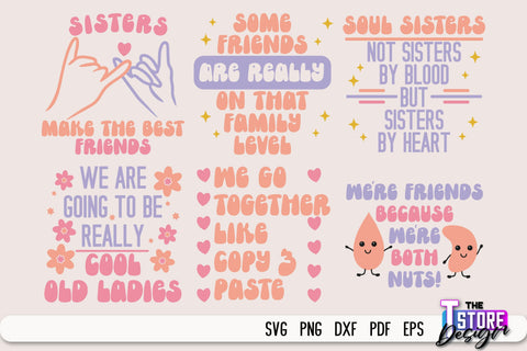 Best Friends SVG | Funny Quotes SVG | Friendship SVG | Besties Design v.2 SVG The T Store Design 
