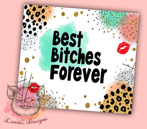 Best Friends Tumbler, Sassy Bitches Design, Funny Tumbler Wrap, Sublimation PNG, 20oz Tumbler, Friendship Gift, Humor Gift Sublimation Lara' s Designs 