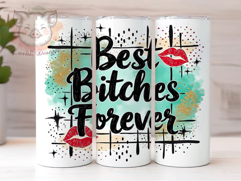 Best Friends Tumbler, Sassy Bitches Design, Funny Tumbler Wrap, Sublimation PNG, 20oz Tumbler, Friendship Gift, Humor Gift Sublimation Lara' s Designs 