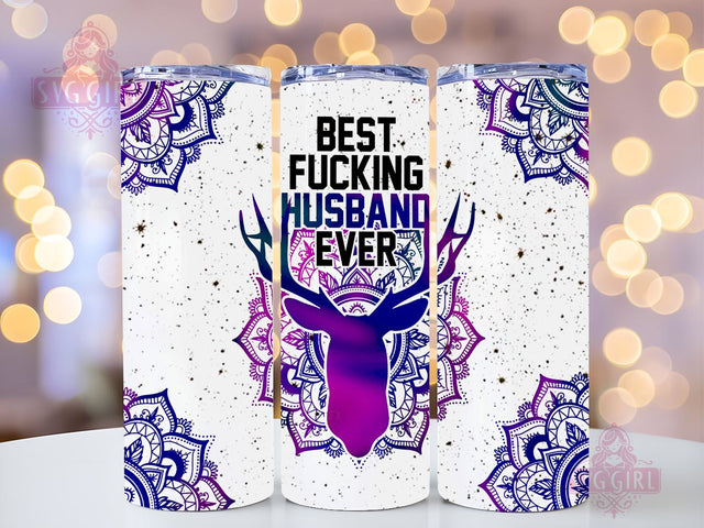 Best Fucking Husband Ever 20oz Tumbler, Deer Tumbler Png, Straight Tapered Tumbler Wrap, Instant Digital Download Sublimation SvggirlplusArt 