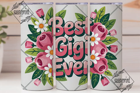 Best Gigi Ever 20oz Tumbler Wrap Sublimation sassyprint 