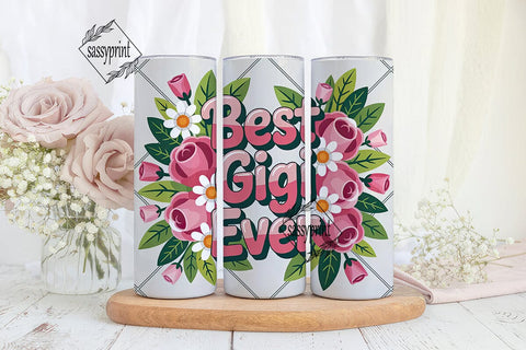 Best Gigi Ever 20oz Tumbler Wrap Sublimation sassyprint 