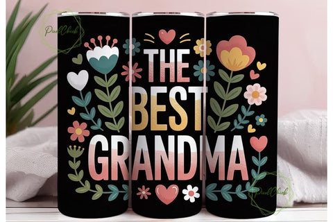 Best Grandma 20oz Tumbler Wrap Sublimation PixelChick 
