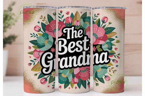 Best Grandma 20oz Tumbler Wrap Sublimation PixelChick 