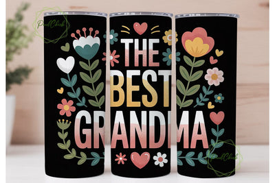 Best Grandma 20oz Tumbler Wrap Sublimation PixelChick 