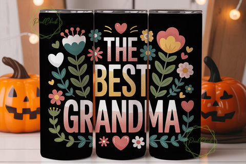 Best Grandma 20oz Tumbler Wrap Sublimation PixelChick 