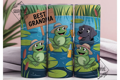 Best Grandma Frog Pond 20oz Tumbler Sublimation sassyprint 