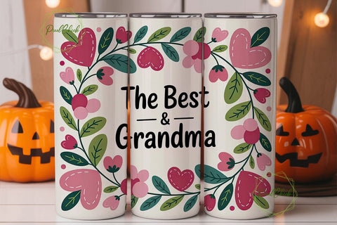 Best Grandma Tumbler Wrap Sublimation PixelChick 