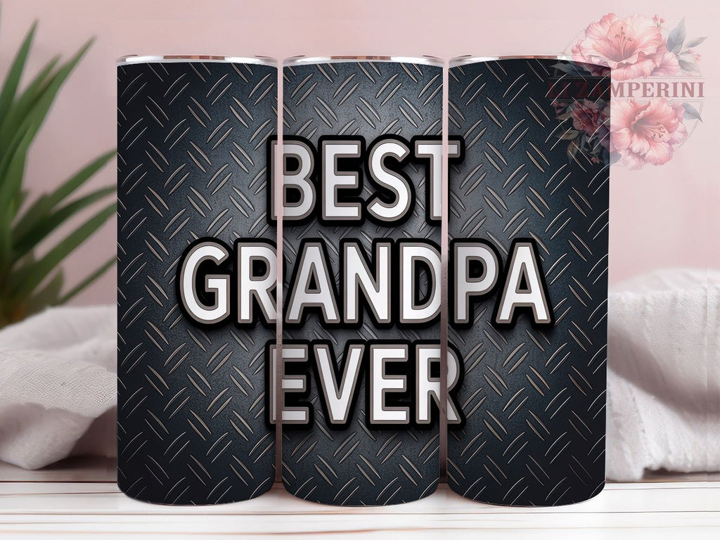 Best Grandpa Ever Embroidered Baseball Cap - Washed Black Cotton Dad Hat, Adjustable Gift For Grandfather - View #2
