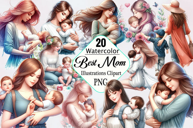 Best Mom Clipart Sublimation Clipart Bundle Sublimation SVGArt 