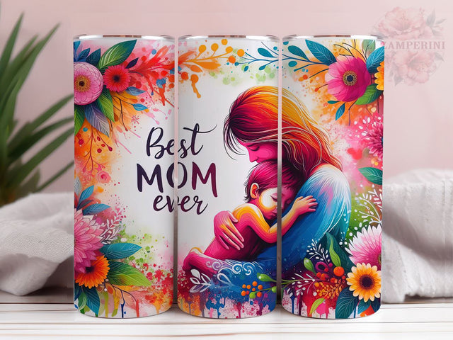 Best Mom Ever 20oz Tumbler Wrap PNG, Happy Mother's Day Tumber Png, Straight & Tapered Tumbler Wrap, Instant Digital Download Sublimation Li Zamperini 