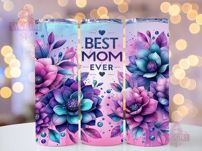 Best Mom Ever 20oz Tumbler Wrap Sublimation Design, Straight Tapered Tumbler Wrap, Mother's Day Tumbler Png, Instant Digital Download Sublimation SvggirlplusArt 