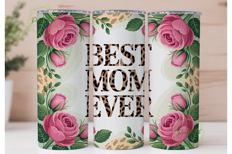 Best Mom Ever 20oz Tumbler Wrap Sublimation PixelChick 