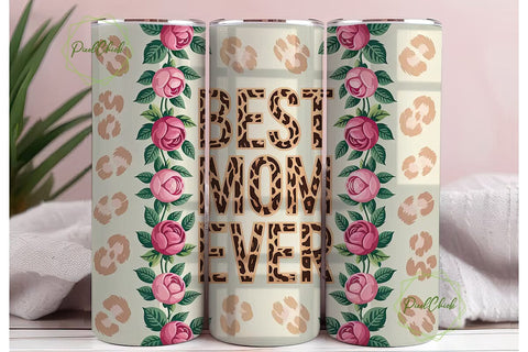 Best Mom Ever 20oz Tumbler Wrap Sublimation PixelChick 
