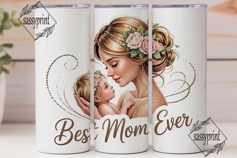 Best Mom Ever 20oz Tumbler Wrap Sublimation sassyprint 