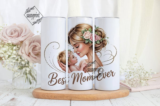 Best Mom Ever 20oz Tumbler Wrap Sublimation sassyprint 