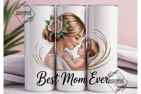 Best Mom Ever 20oz Tumbler Wrap Sublimation sassyprint 