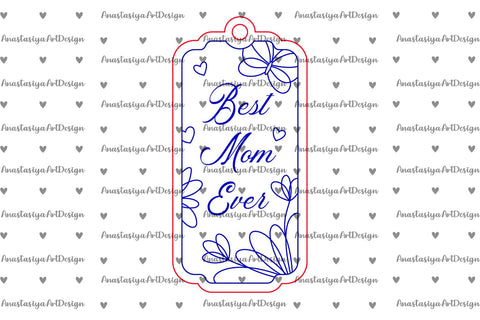 Best Mom ever gift tag, Mothers day tag laser cut SVG AnastasiyaArtDesign 